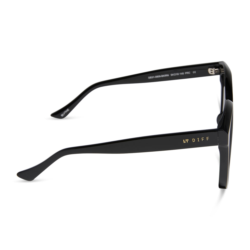 Blythe Square Sunglasses | Black & Iris Gradient | DIFF Eyewear