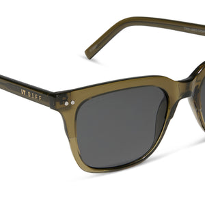 BOBBY - MILKY OLIVE + GREY SUNGLASSES