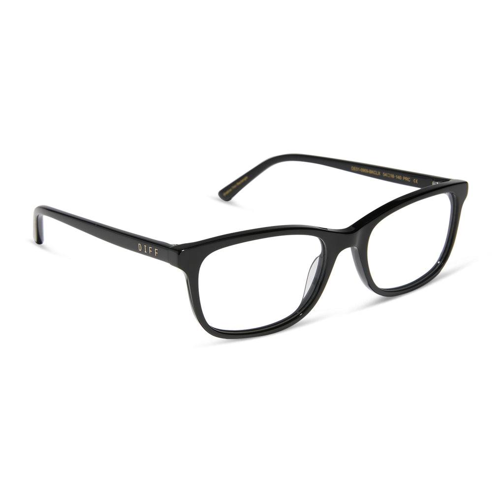 Bradford Rectangle Glasses | Black | DIFF Eyewear