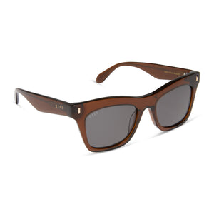 Bradley Cateye Sunglasses | Whiskey Brown & Grey | DIFF Eyewear display picture 1