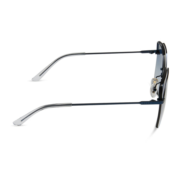 bree - deep navy metal + aegean blue flash sunglasses 3
