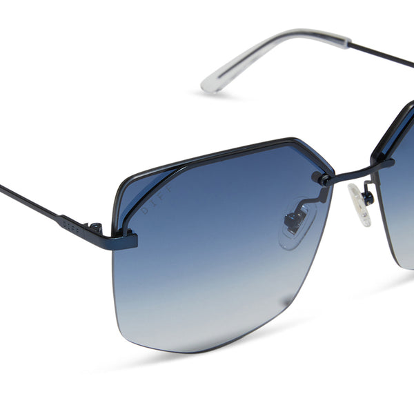 bree - deep navy metal + aegean blue flash sunglasses 4