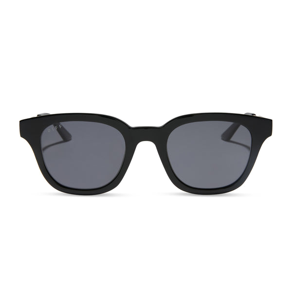 Diff Eyewear Black Sunglasses with Gray Lenses Diff Eyewear Carson BK-GR39P Polarized Sunglasses Black  main image 2