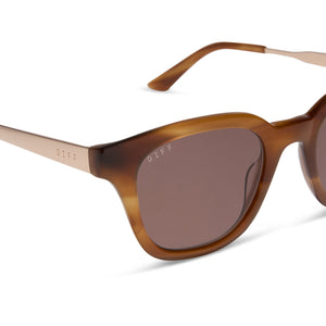 Bridget Round Sunglasses | Tawny Tort & Brown | DIFF Eyewear display picture 2