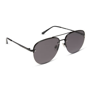 Brooklyn Square Aviator Sunglasses | Black & Grey | DIFF Eyewear