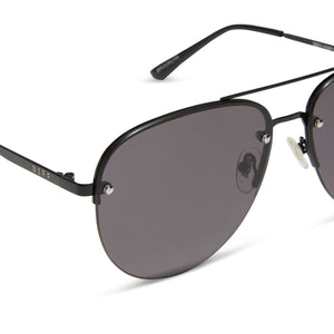 Diff Eyewear Black ‘Jordan’ Aviator Sunglasses with Dark Gray Lenses DIFF Jordan Black + Gray Polarized – Jonah Brown Boutique main image 4