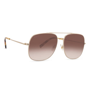 BROOKLYN - GOLD + BROWN GRADIENT SUNGLASSES