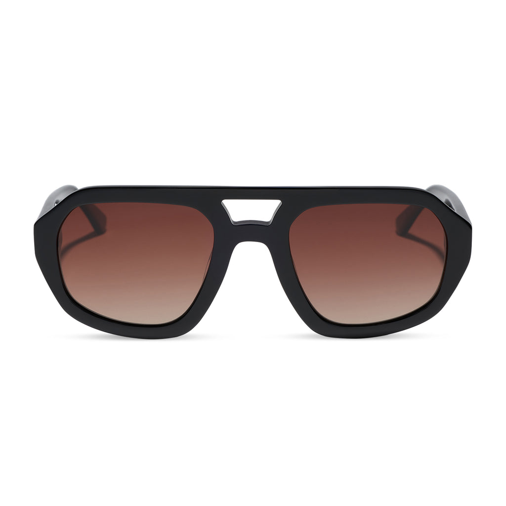 COLLINS - BLACK + BROWN GRADIENT + POLARIZED SUNGLASSES