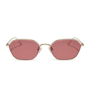 Caitlin Covington Kennedy Sunglasses | Gold & Dusk | DIFF Eyewear