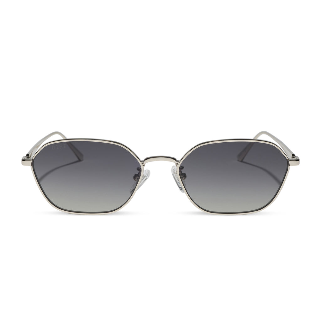KENNEDY - SILVER + GREY GRADIENT + POLARIZED SUNGLASSES