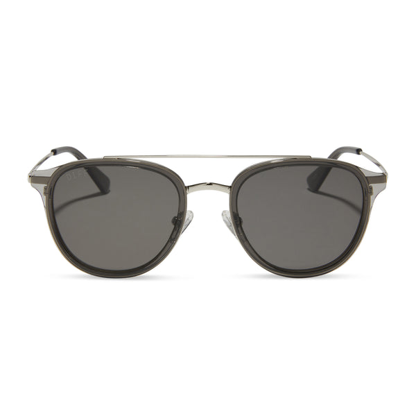 camden - black smoke crystal + grey + polarized sunglasses