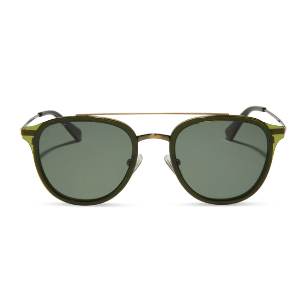 camden - dark olive crystal + g15 + polarized sunglasses