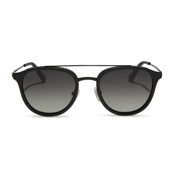 Diff Sunglasses Olivia BK-GR77 Black 50-20-145 Bella Sunglasses | Black Oversized Polarized Sunglasses  main image 4