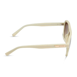 Cameron Navigator Sunglasses | Ivory & Brown Gradient | DIFF Eyewear