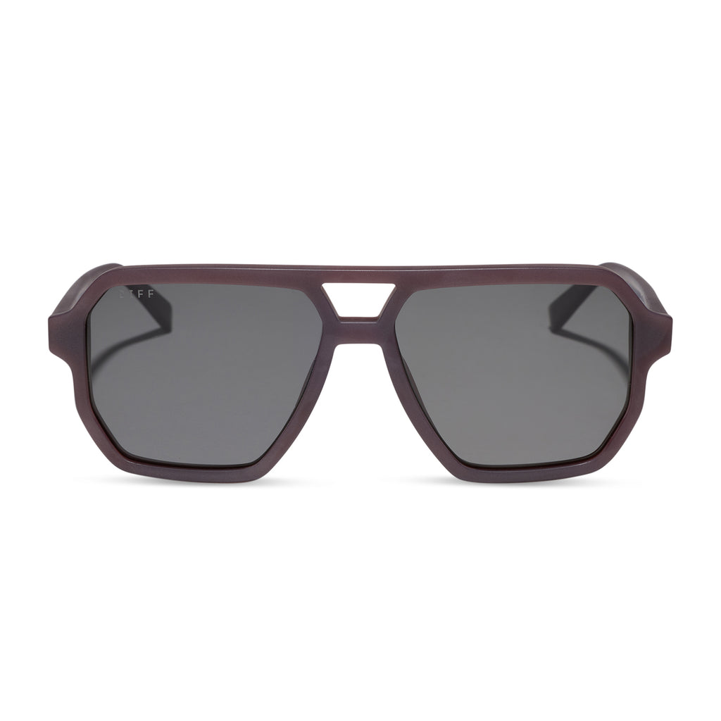 CAMERON - MATTE COCOA + GREY + POLARIZED + SUNGLASSES