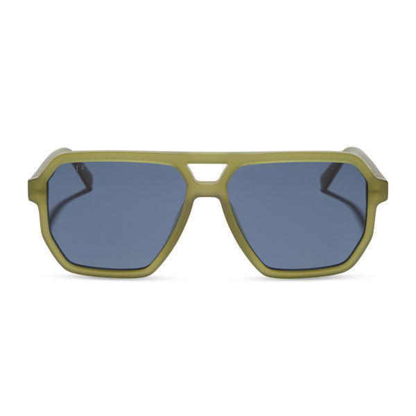 カメリ ぺージ Cameron Navigator Sunglasses | Sweet Pea & Grey | DIFF Eyewear