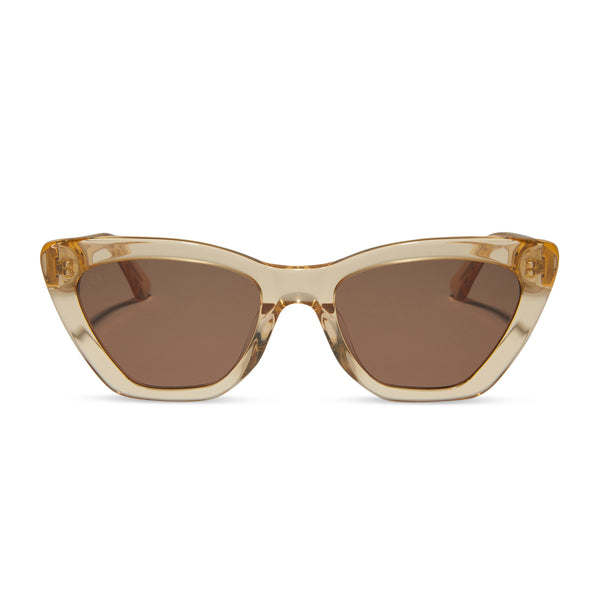 camila - honey crystal + brown sunglasses