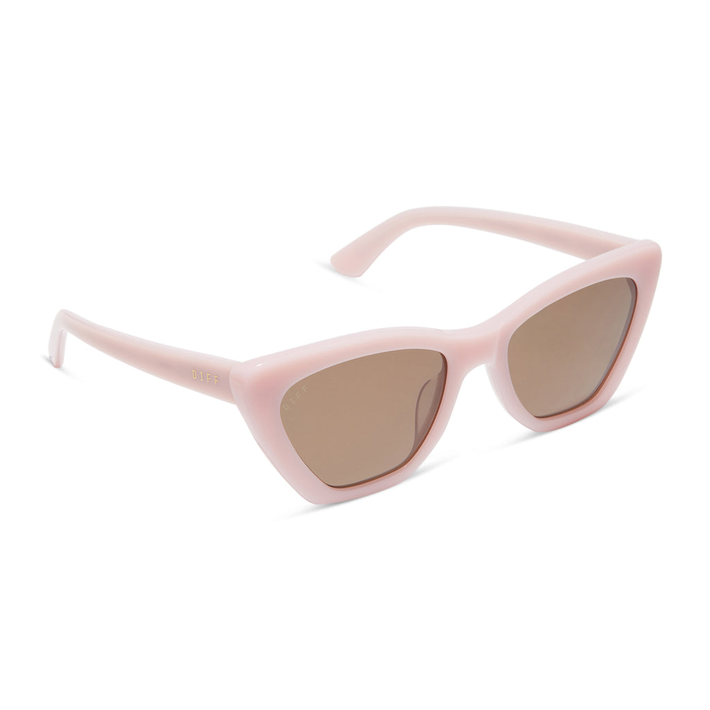 Camila Cateye Sunglasses | Pink Velvet & Brown | DIFF Eyewear