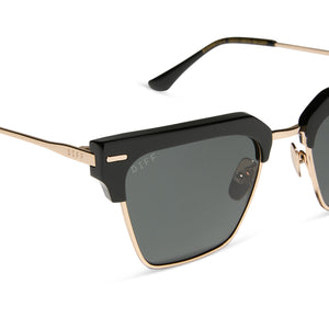 CAPRI - BLACK + GREY + POLARIZED SUNGLASSES