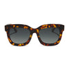Color swatch for carson - amber tortoise + blue steel gradient + polarized sunglasses