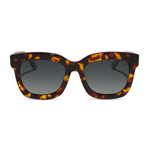 carson - amber tortoise + blue steel gradient + polarized sunglasses