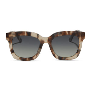 diff eyewear carson cream tortoise grey gradient sunglasses front view