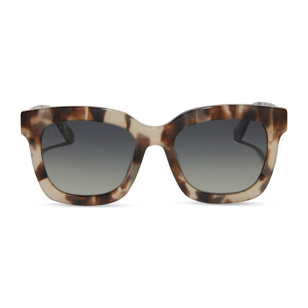 carson - cream tortoise + grey gradient + polarized sunglasses