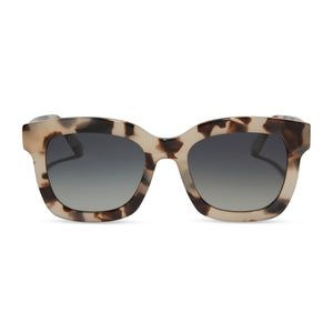 diff eyewear carson xs cream tortoise grey gradient sunglasses front view