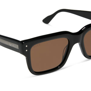 CASH - BLACK + BROWN + POLARIZED SUNGLASSES