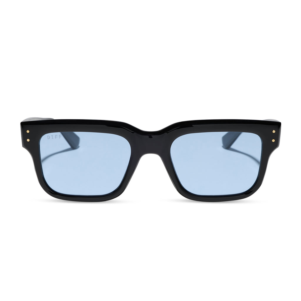 CASH - BLACK + LIGHT BLUE TINT SUNGLASSES