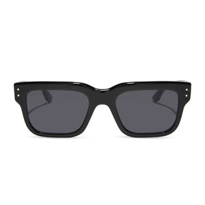 Diff Eyewear Black Rectangular Frames with Dark Lenses Bradford Rectangle Glasses | Black | DIFF Eyewear main image 2