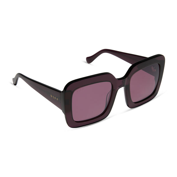 charise - aubergine + aubergine w silver flash sunglasses 2