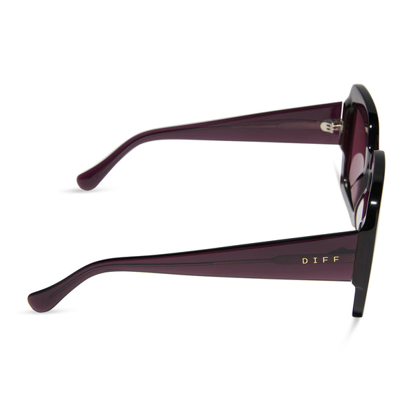 charise - aubergine + aubergine w silver flash sunglasses 3