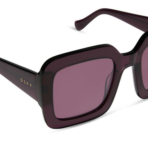 charise - aubergine + aubergine w silver flash sunglasses 4