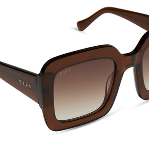 Charise Square Sunglasses | Whiskey & Brown Gradient | DIFF Eyewear