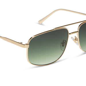 Charley Navigator Sunglasses | Gold & Aloe Green Gradient  display picture 1