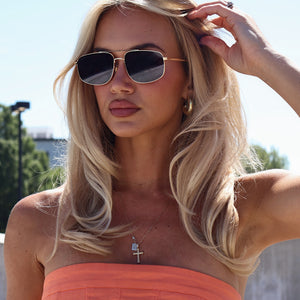Charley Navigator Sunglasses | Gold & Brown | DIFF Eyewear