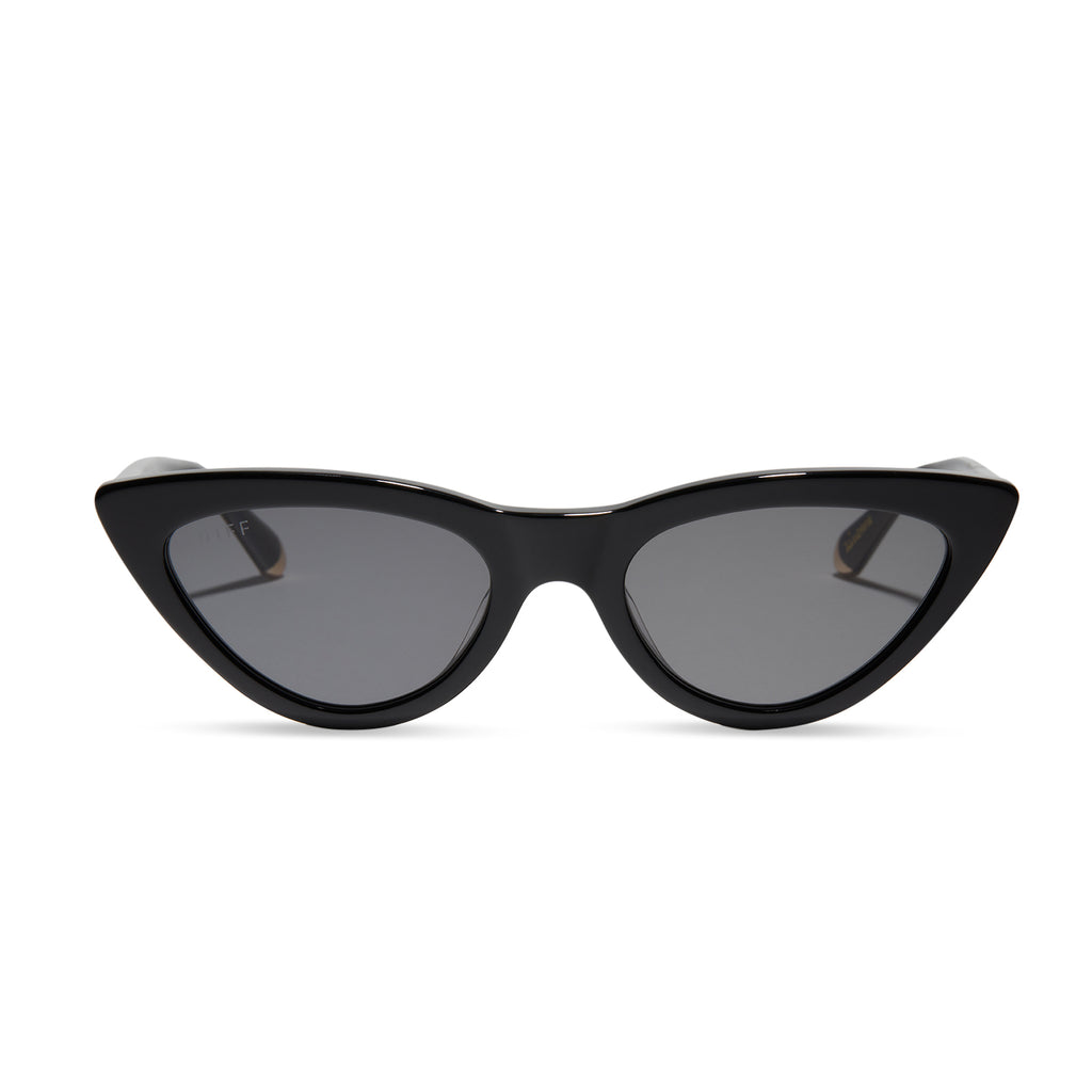 Adrienne Bailon Chateau Cateye Sunglasses | Black & Grey | DIFF Eyewear