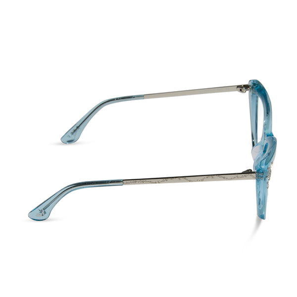 disney princess - cinderella + blue crystal glitter + prescription glasses 3