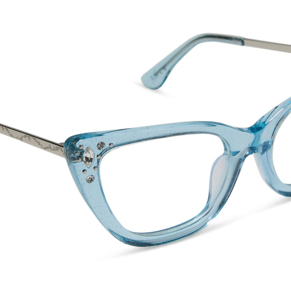 disney princess - cinderella + blue crystal glitter + prescription glasses 4