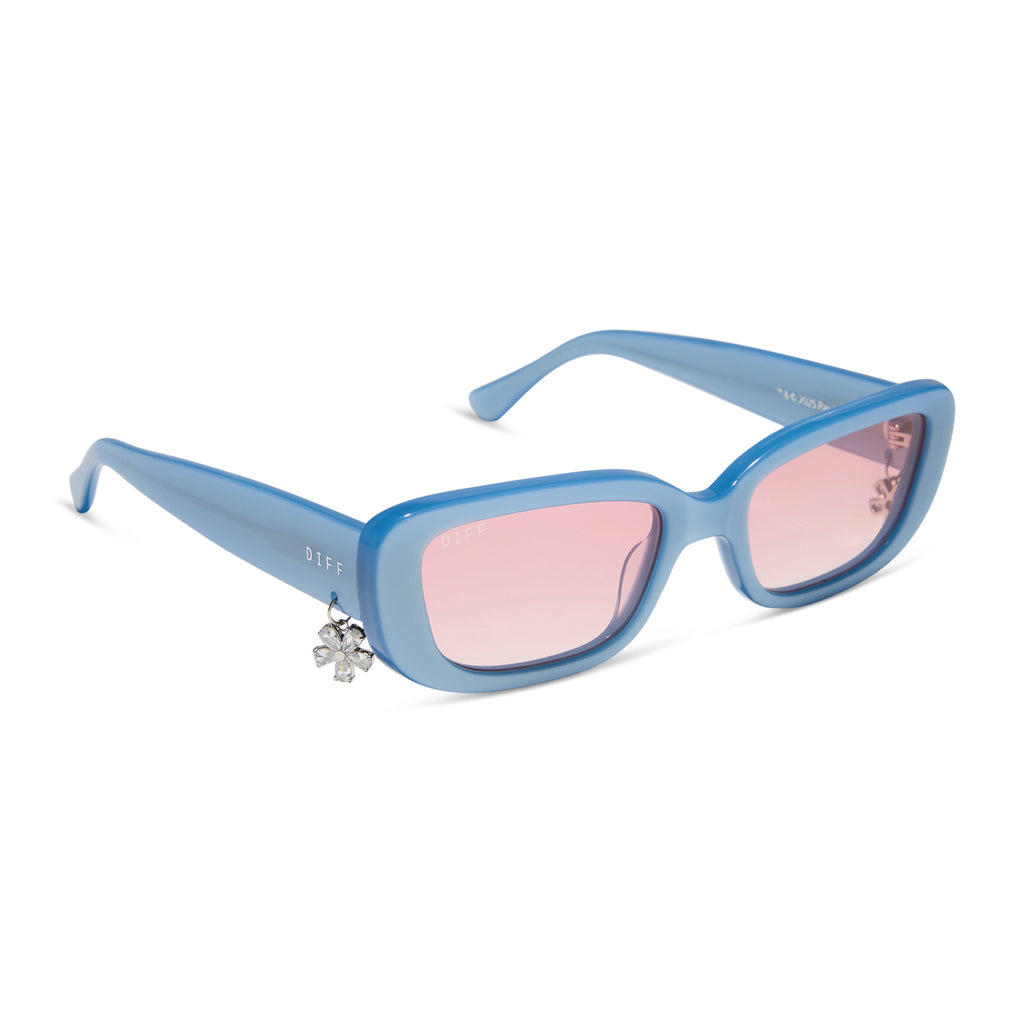 CHER - LIGHT BLUE + PINK GRADIENT SUNGLASSES