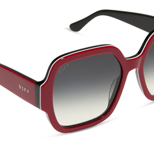 CLUELESS - DIONNE + RED + GREY GRADIENT SUNGLASSES