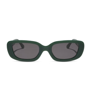 Daphne Rectangle Sunglasses | Fairway Green & Grey | DIFF  display picture 1