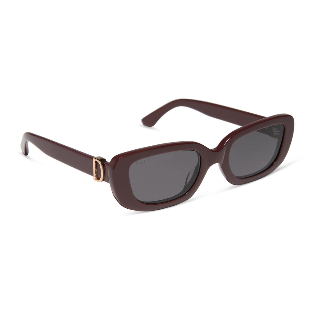 DAPHNE - RUGBY RED + GREY + POLARIZED SUNGLASSES