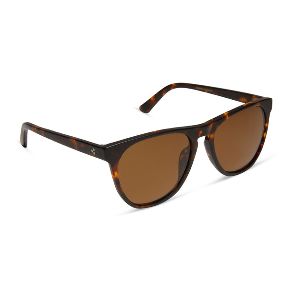 darren - matte rich tortoise + brown + polarized sunglasses 2