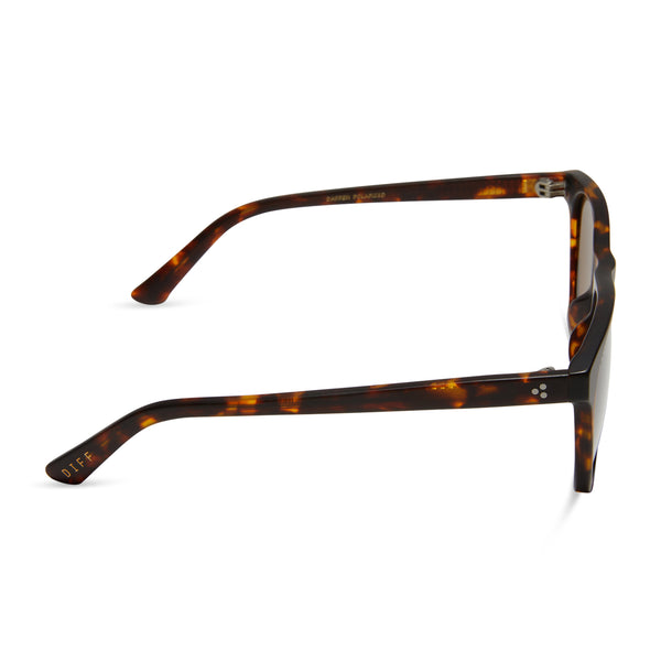 darren - matte rich tortoise + brown + polarized sunglasses 3