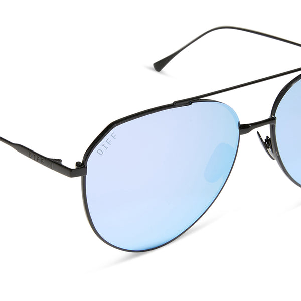 dash - black + lavender mirror sunglasses 4