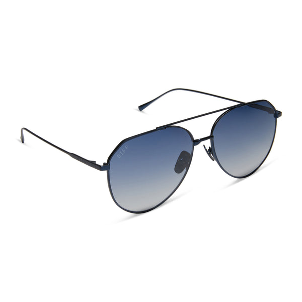 dash - deep navy metal + aegean blue flash sunglasses 2