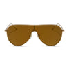 Color swatch for dash shield - gold + brown gradient sunglasses