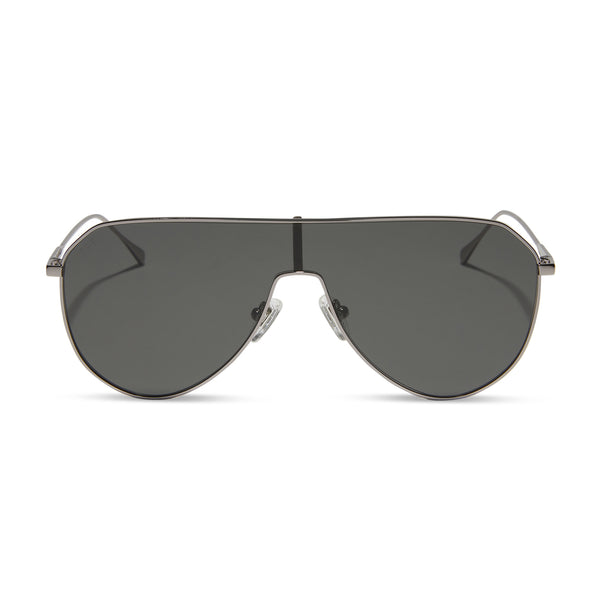dash shield - gunmetal + grey sunglasses